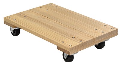 Hardwood Solid Deck Dolly  24 In. x 16 In. 900 Capacity